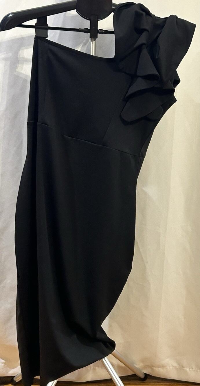NWT Mokoru Black Asymmetrical Dress Women's size XL